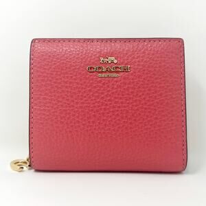 Coach Snap Wallet in Watermelon Leather C2862